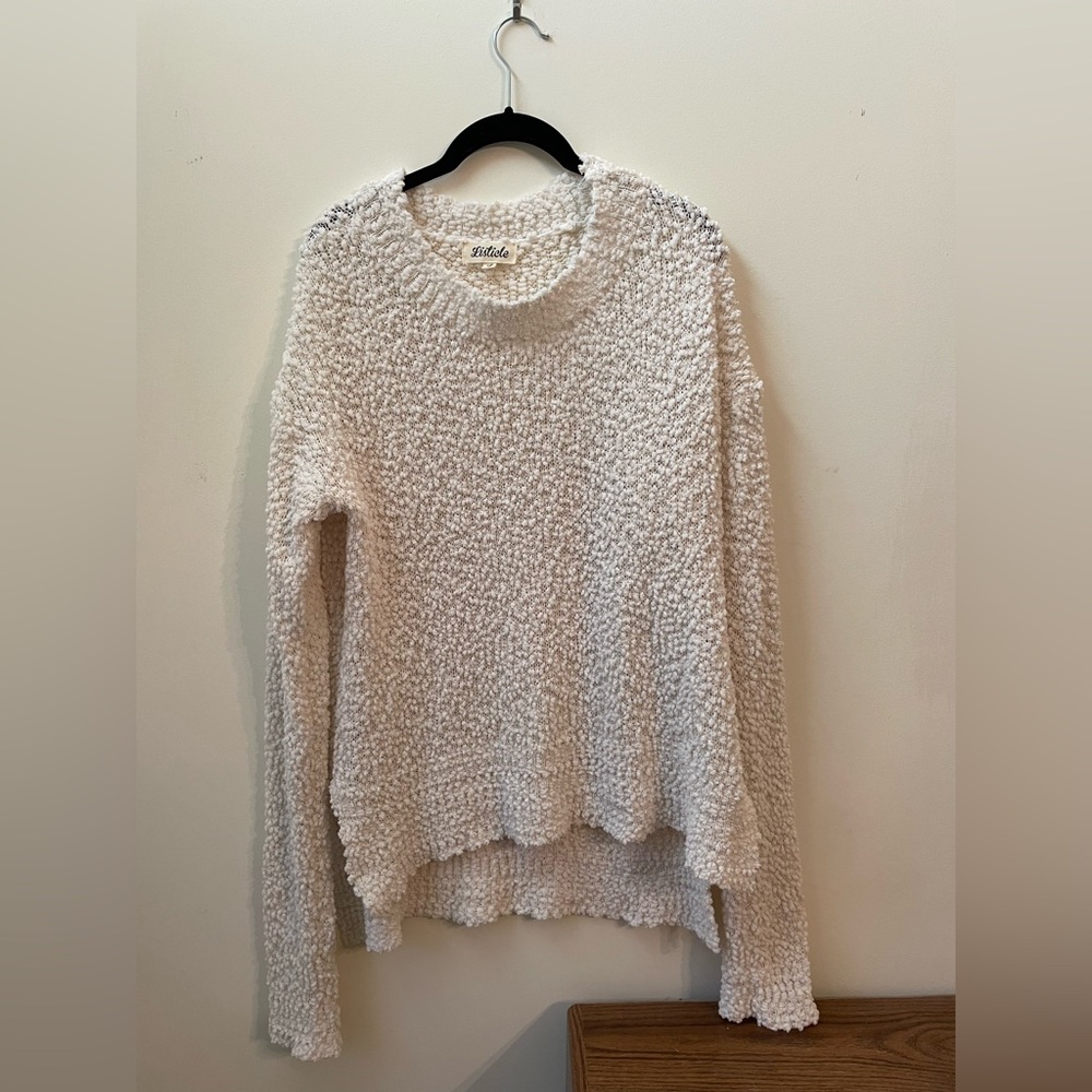 Listicle: Popcorn Textured Cream Sweater